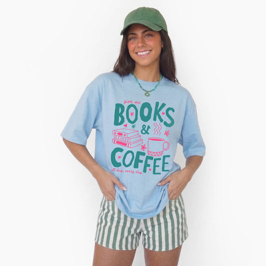 Books and Coffee T Shirts