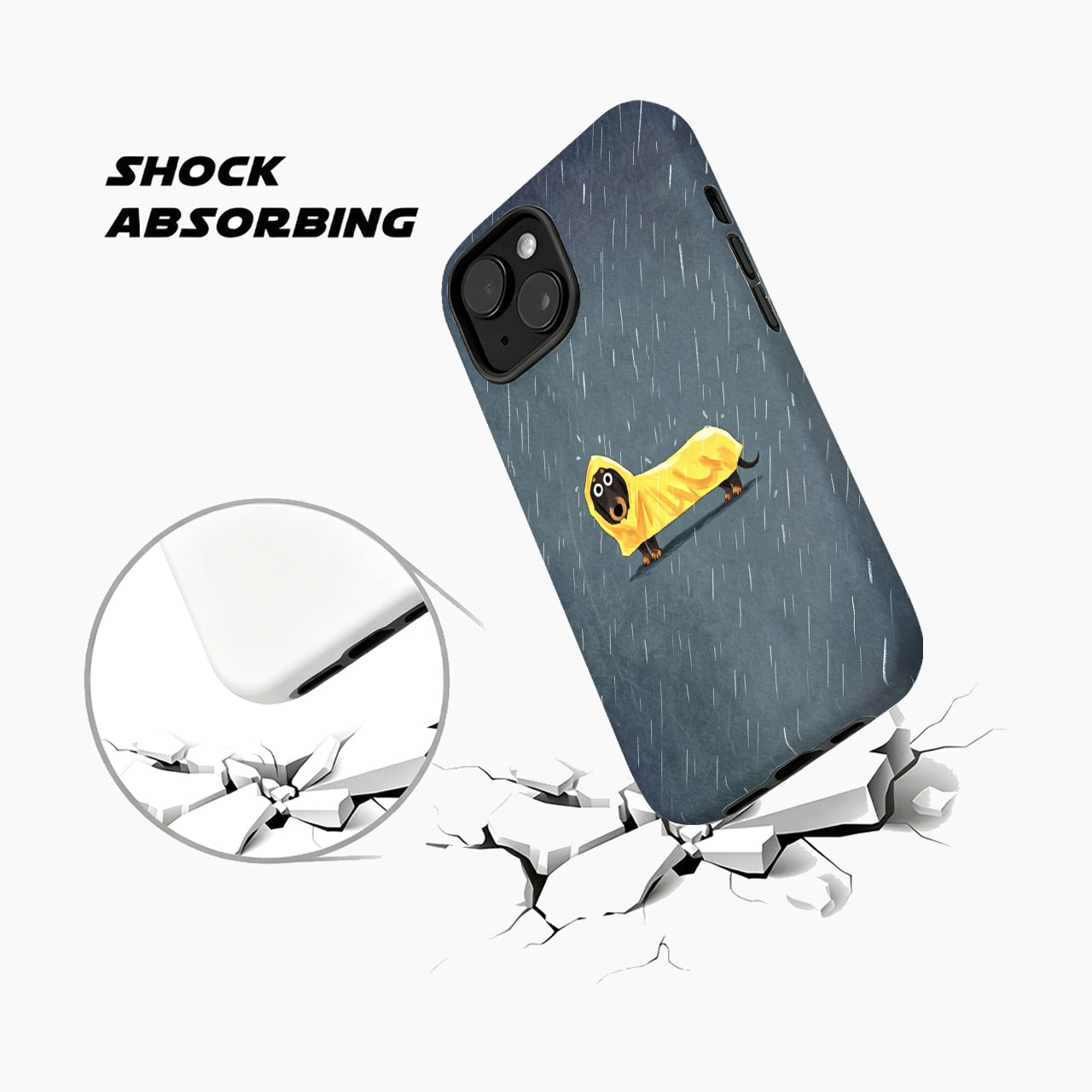 Stormy Weather Tiny Brave Dog Phone Case
