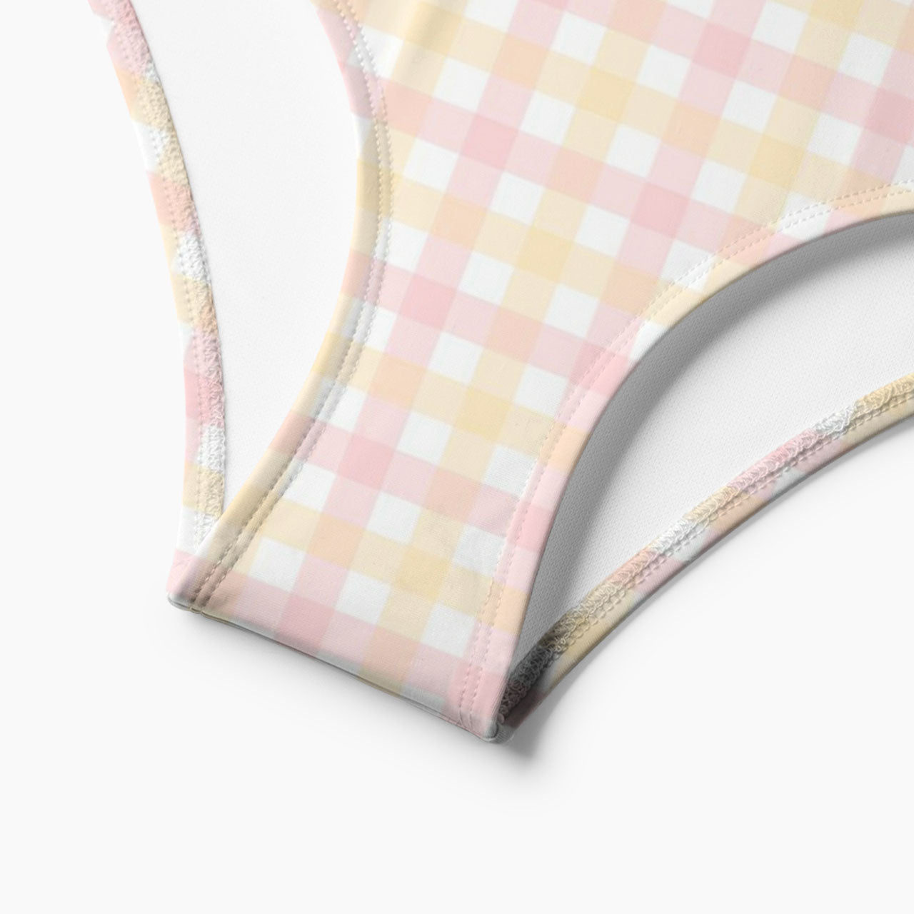 Pastel Picnic Gingham Print Bikini Set