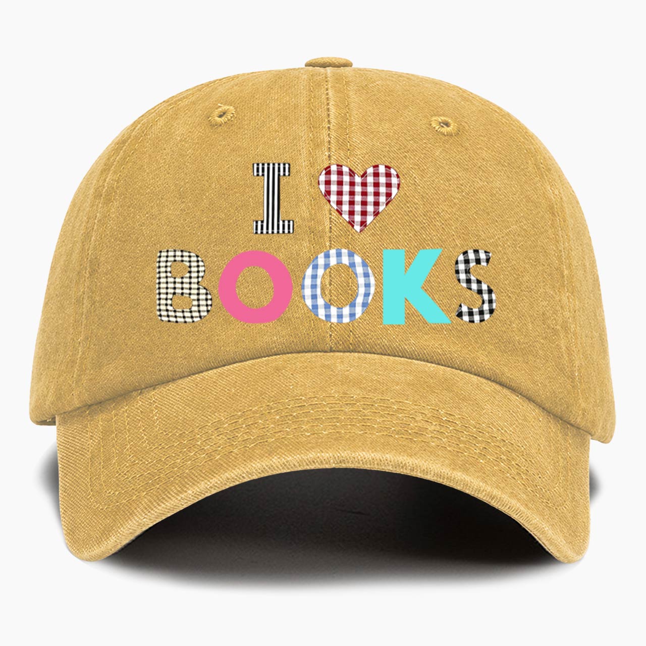I Love Books Washed Baseball Cap