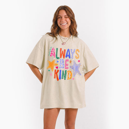 Always Be Kind Washed Tees