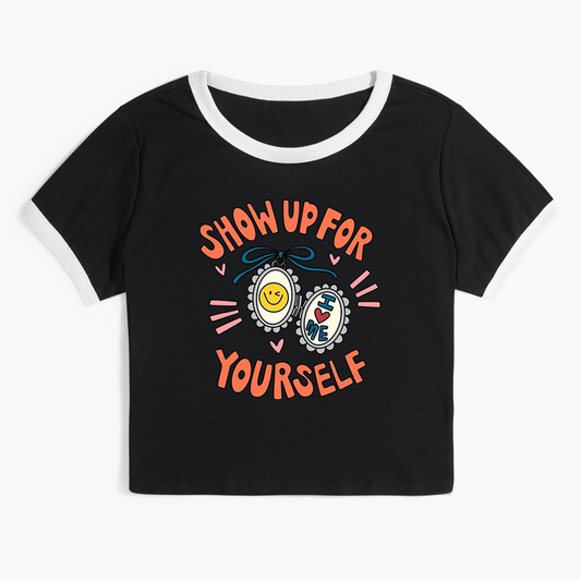 Show Up For Yourself Ringer Tee