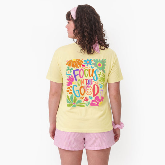 Focus on the Good Positivity Flower Two Sides T Shirts