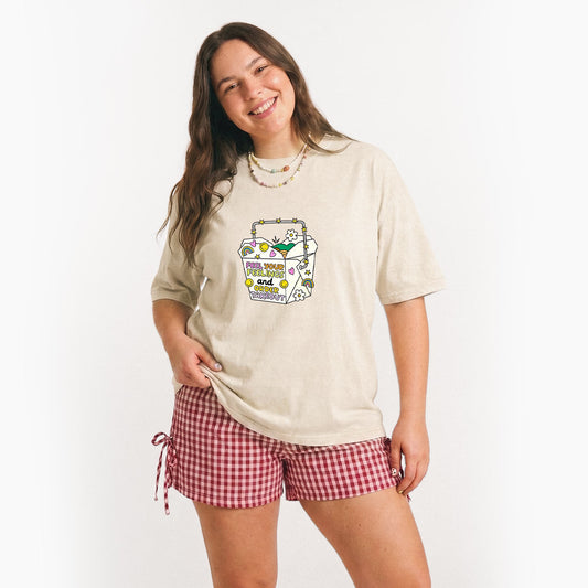 Feel Your Feelings And Order Takeout Washed Tees