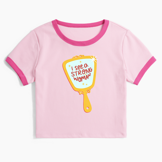 I See a Strong Woman Ringer Tee