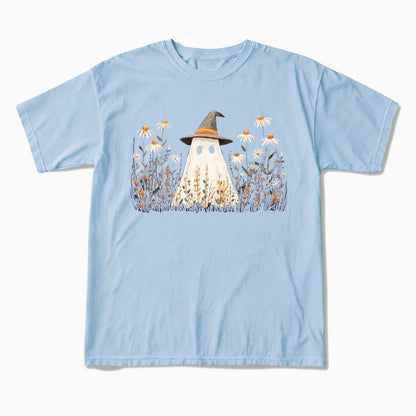 Floral Ghost Halloween T Shirts