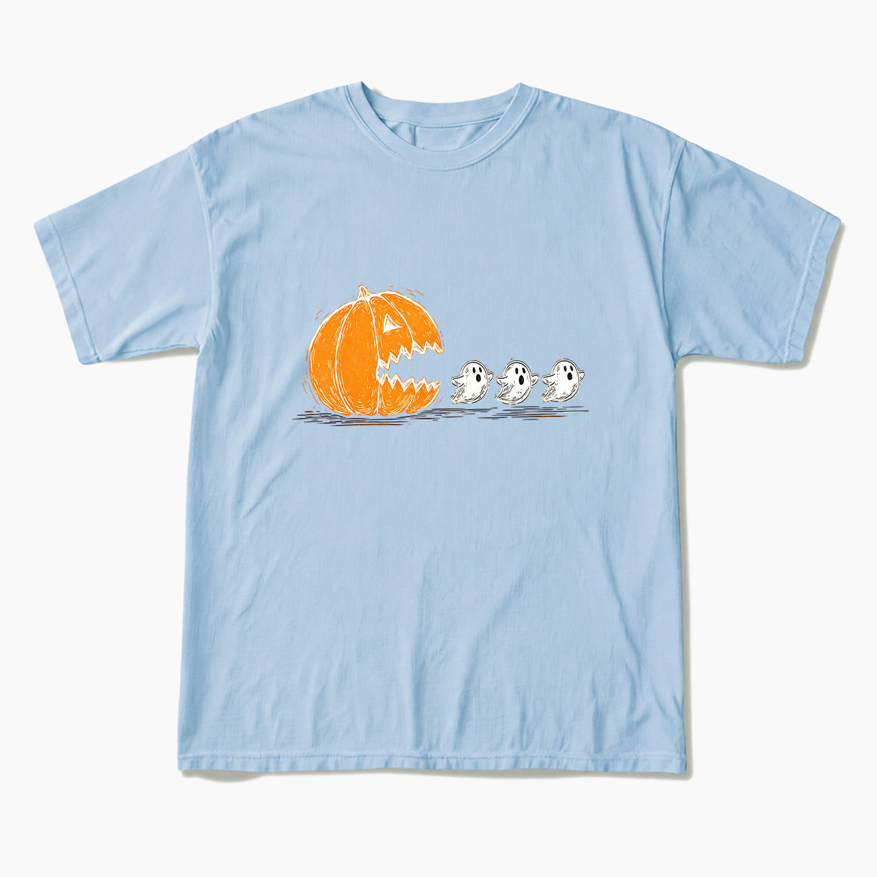 Pumpkin Chasing Ghost Halloween T Shirts