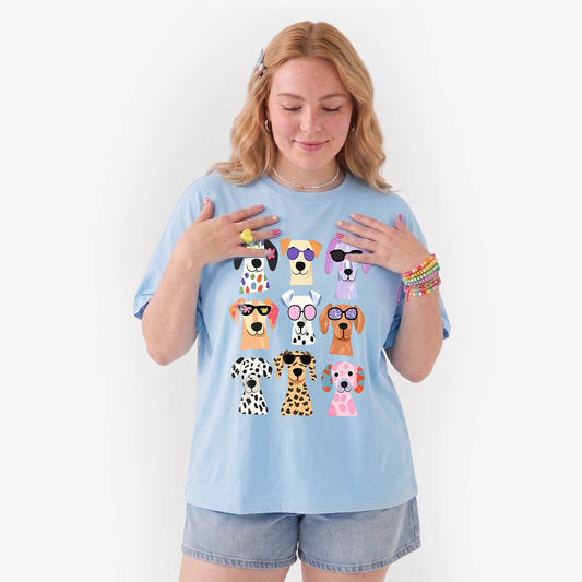 Colorful Cute Dog T Shirts