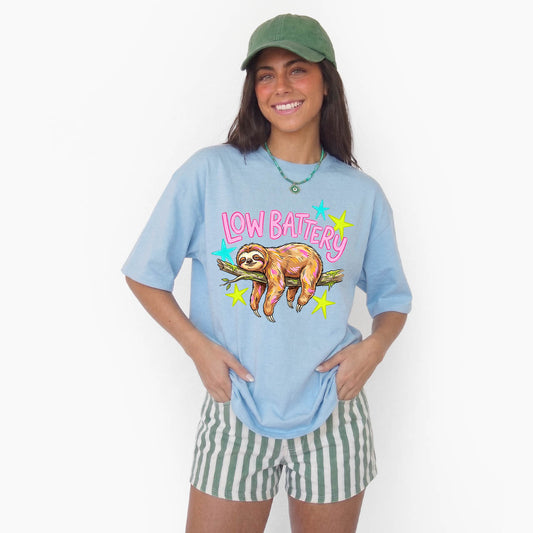 Low Battery Sloth T Shirts