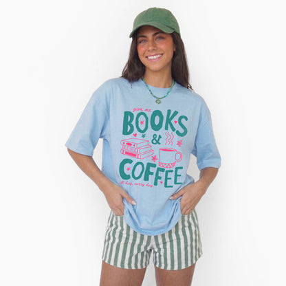 Books and Coffee T Shirts