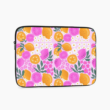 Pink Citrus Garden Laptop Sleeve