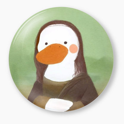 Artistic Duck Portrait Pin Badge