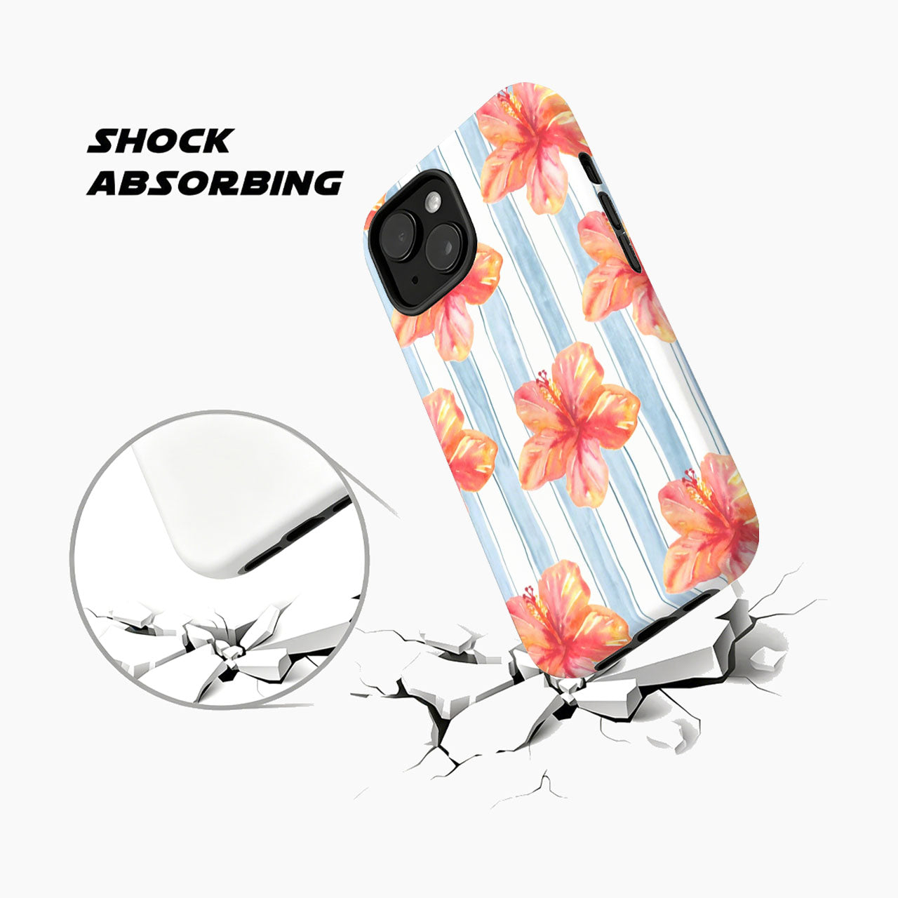 Blue Gingham Citrus Day Phone Case