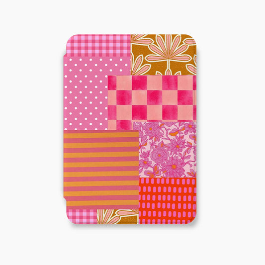 Pink Citrus Garden Blue Gingham Citrus Day Kindle Case