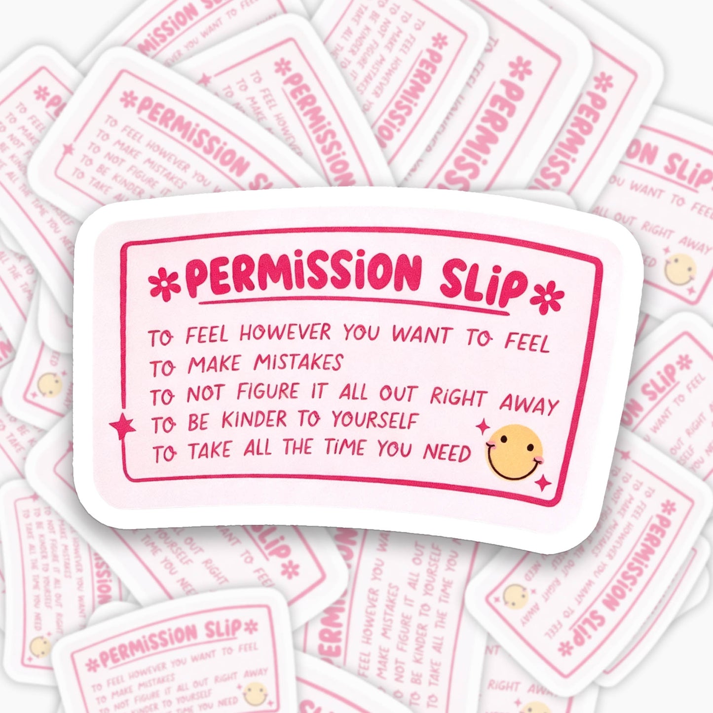 Jellypine Favorites Pink Mental Health Affirmation Sticker Of 9