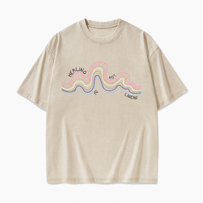Healing Is Not Linear Washed Tees