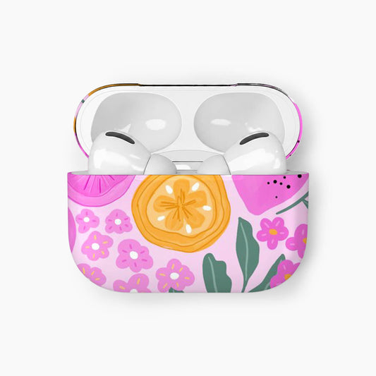 Pink Citrus Garden Earphone Case