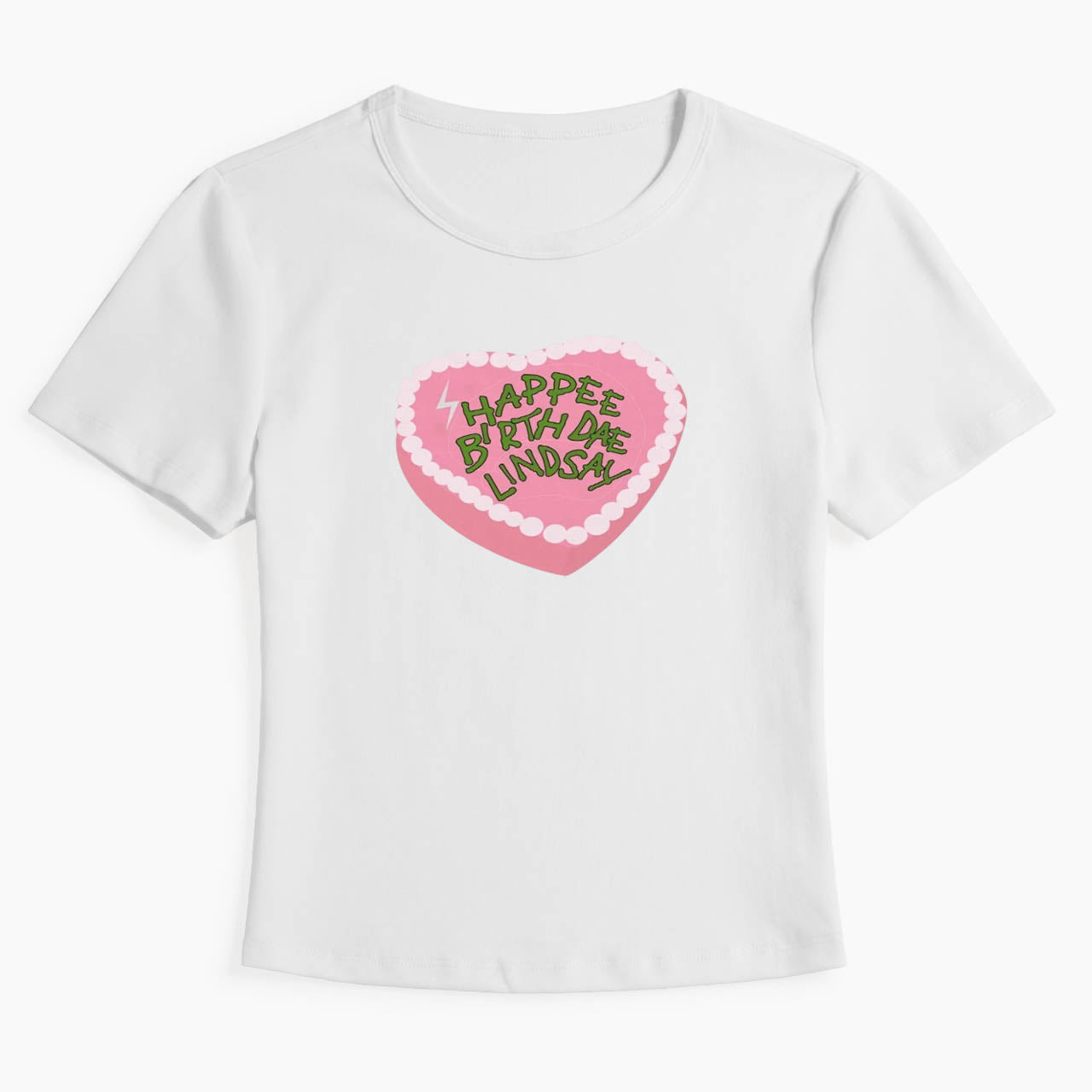 Personalized Name Happy Birthday Cake Baby Tee