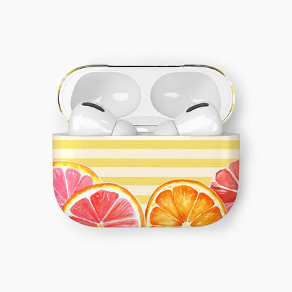 Citrus Sunshine Stripe Earphone Case