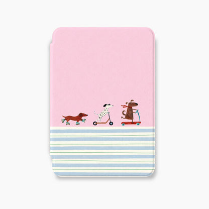 Playful Puppy Scooter Kindle Case