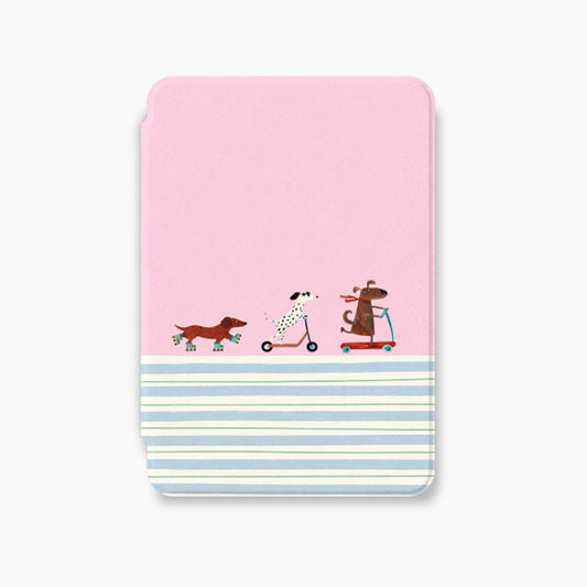 Playful Puppy Scooter Kindle Case