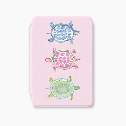 Pastel Turtle Parade Kindle Case