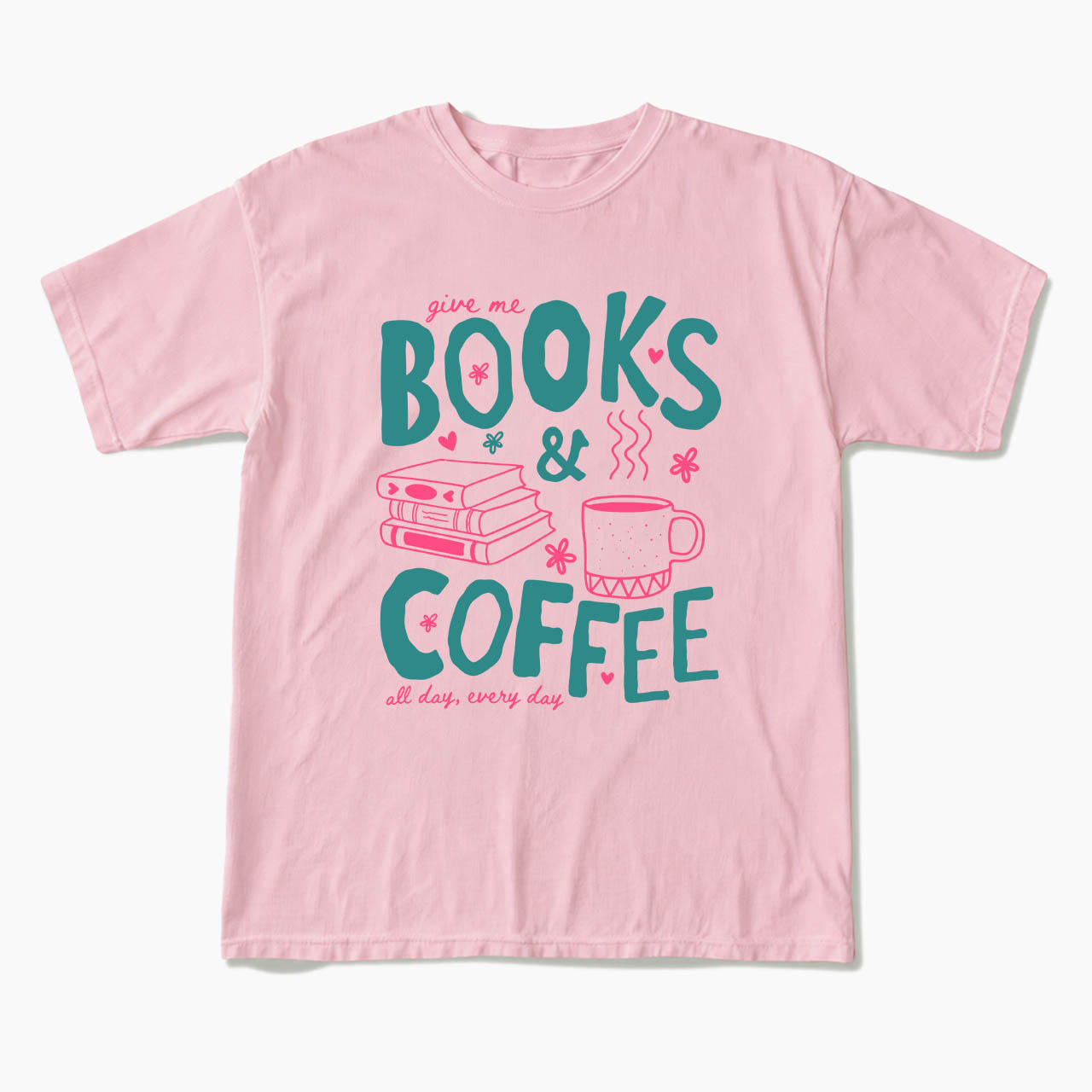 Books and Coffee T Shirts