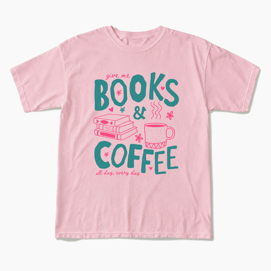 Books and Coffee T Shirts
