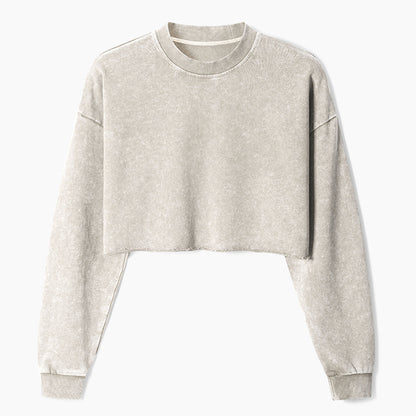 Crop Washed Sweatshirts Jellypine