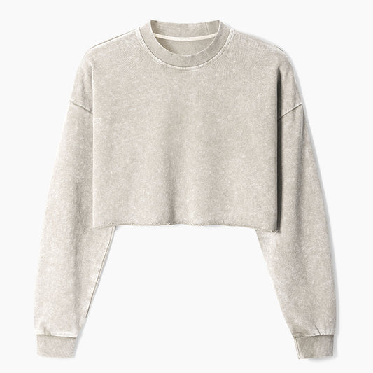 Crop Washed Sweatshirts Jellypine
