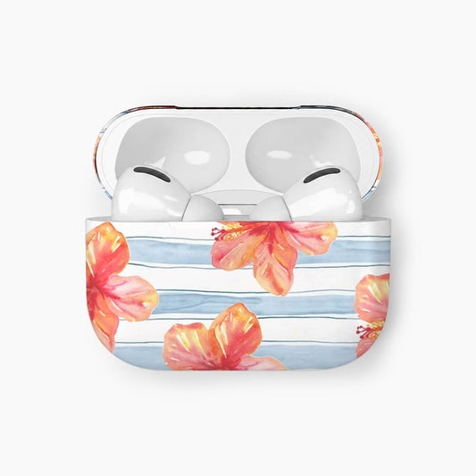 Blue Gingham Citrus Day Earphone Case