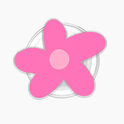 Hot Pink Flower Magnetic Phone Grip Holder Jellypine