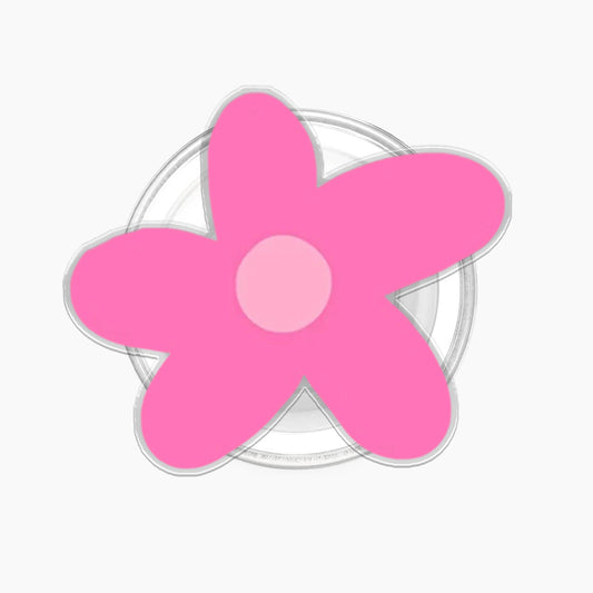 Hot Pink Flower Magnetic Phone Grip Holder Jellypine