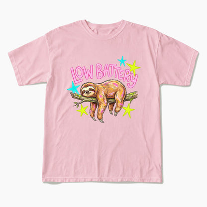 Low Battery Sloth T Shirts