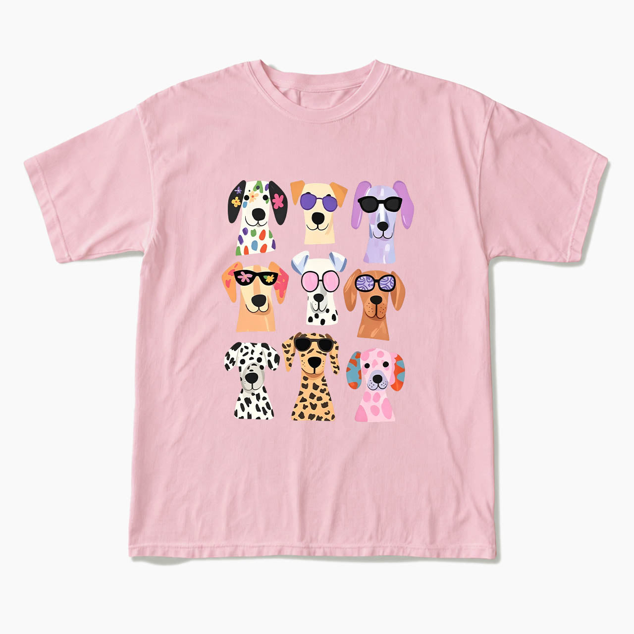 Colorful Cute Dog T Shirts