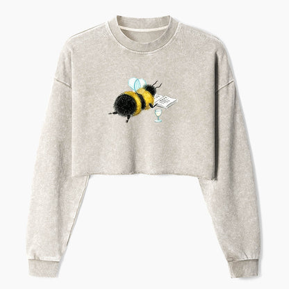 Reading Bee Crop Washed Sweatshirts