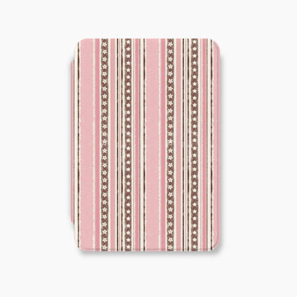 Soft Pink Mocha Lines Kindle Case