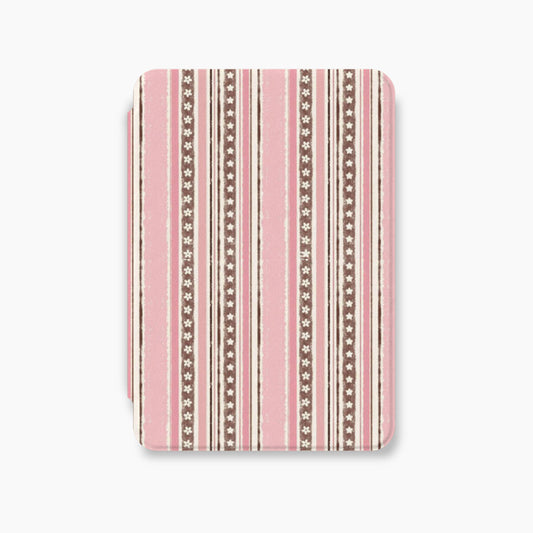 Soft Pink Mocha Lines Kindle Case
