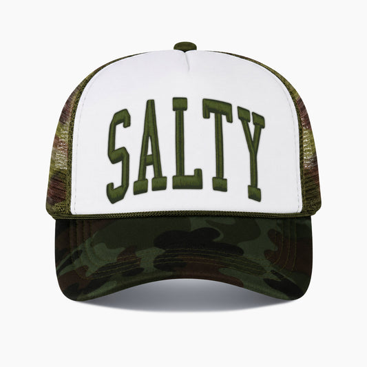 Embroidered Salty Colorblock Trucker Hat
