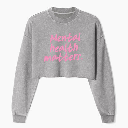 You are Doing Amazing Sweetie Crop Washed Sweatshirts
