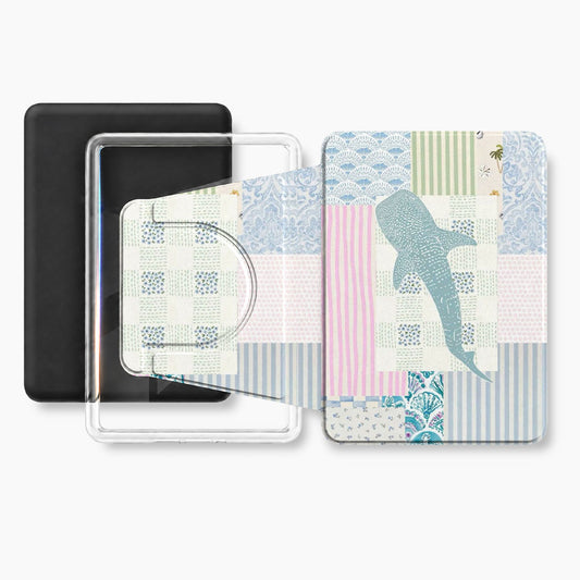 Ocean Quilt Whale Kindle Case