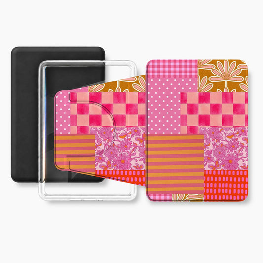 Pink Citrus Garden Blue Gingham Citrus Day Kindle Case