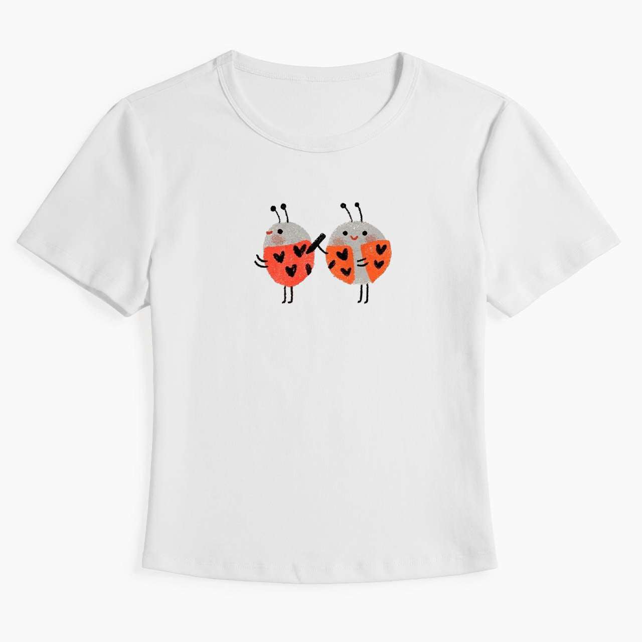Heart Spotted Ladybugs Baby Tee