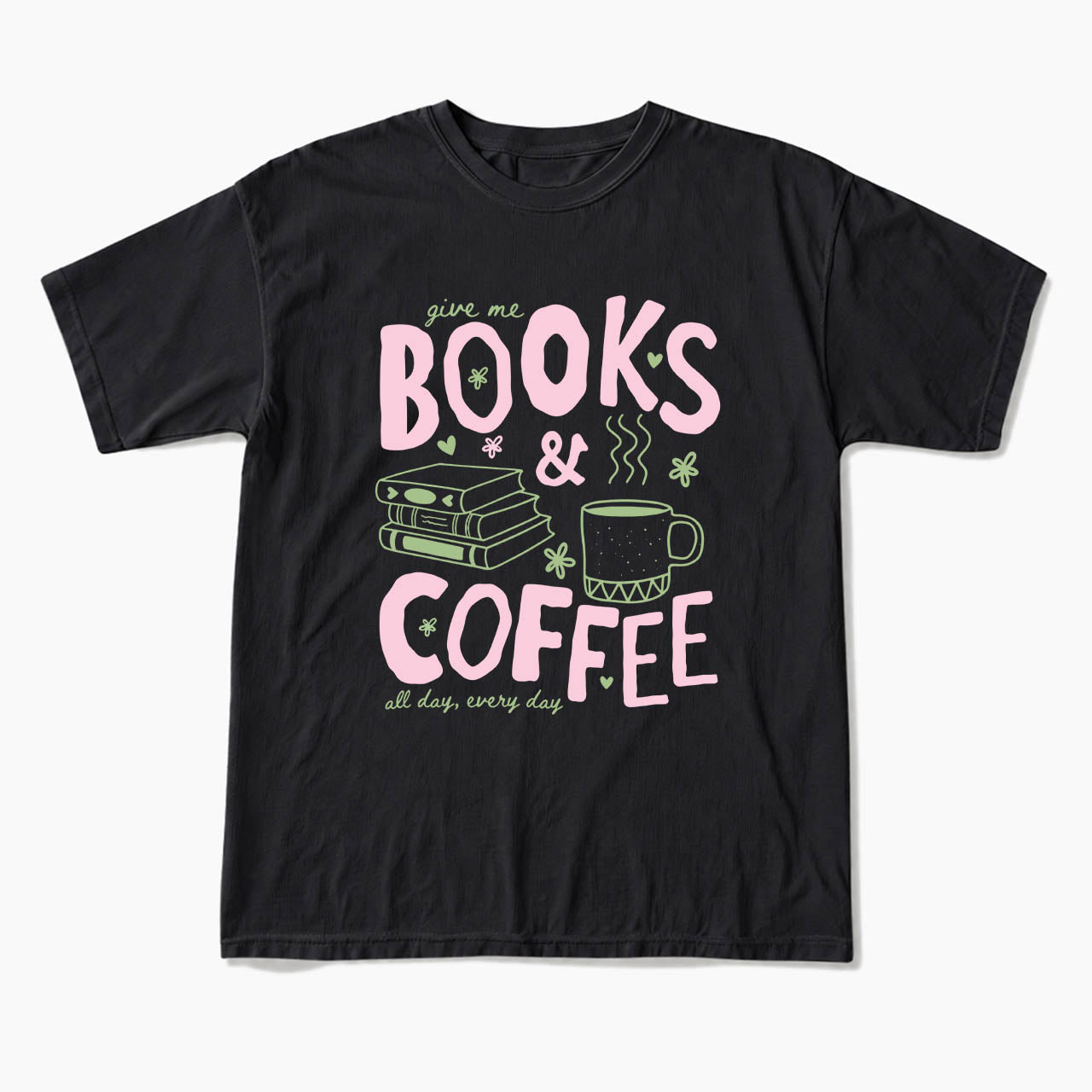 Books and Coffee T Shirts