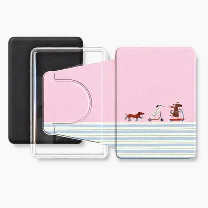 Playful Puppy Scooter Kindle Case