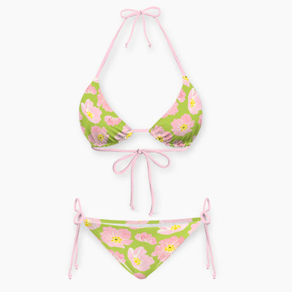 Matcha Blossom Floral Print Bikini Set