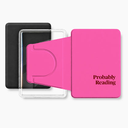 Probably Reading Hot Pink Kindle Case