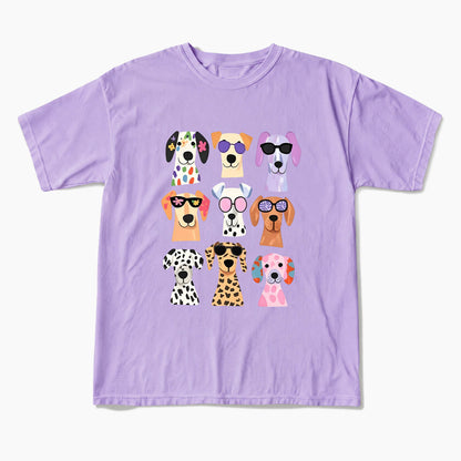 Colorful Cute Dog T Shirts