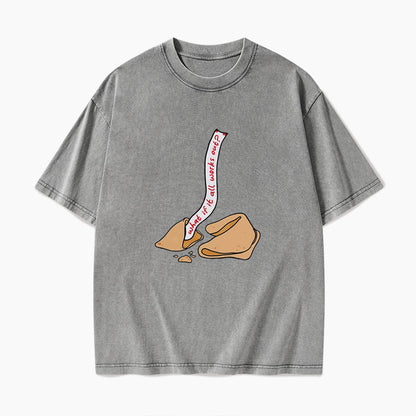What If It All Works Out Fortune Cookie Washed Tees