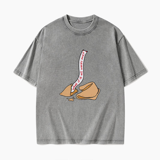 What If It All Works Out Fortune Cookie Washed Tees